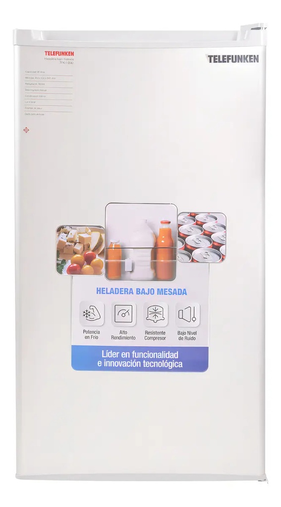Heladera Bajo Mesada Telefunken 90 Litros Gris Tfk-hb90 Gris