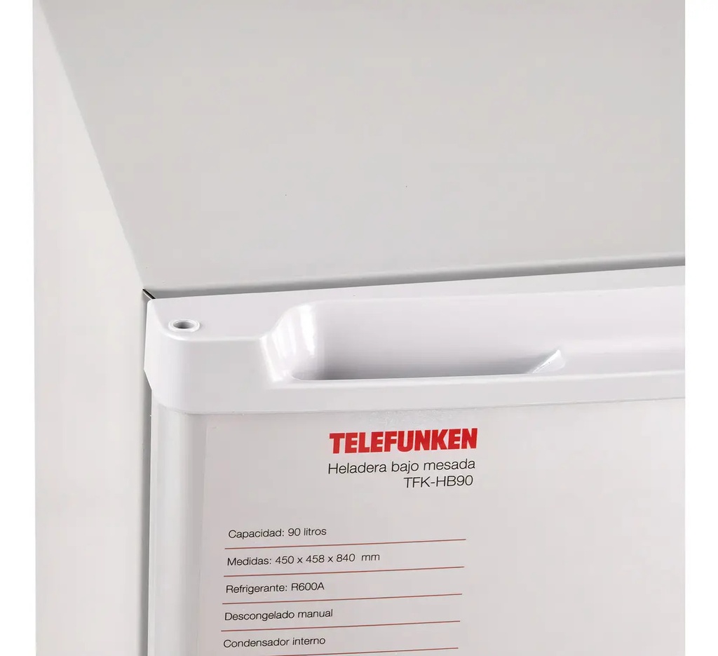 Heladera Bajo Mesada Telefunken 90 Litros Gris Tfk-hb90 Gris