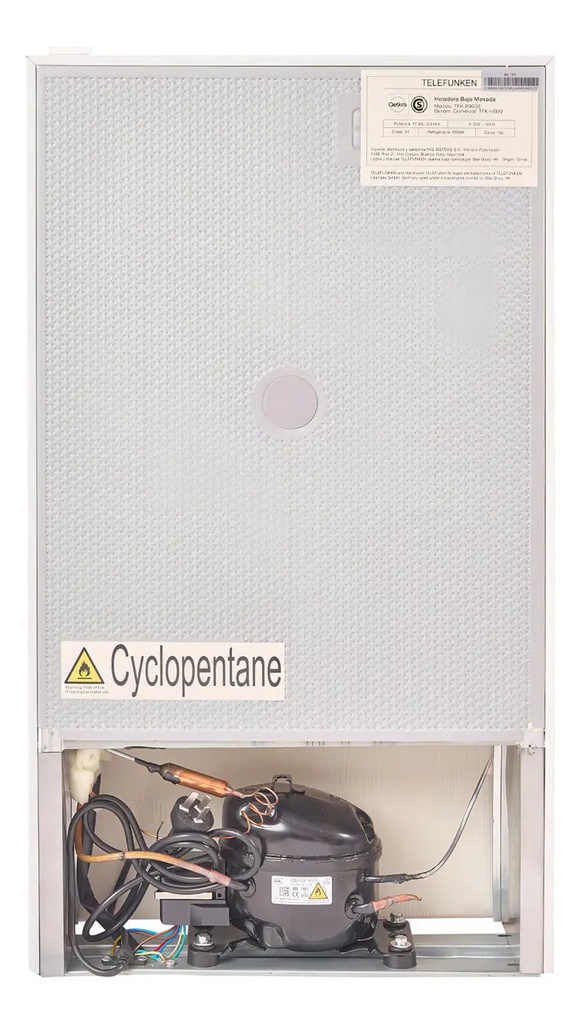Heladera Bajo Mesada Telefunken 90 Litros Blanco Tfk-hb90