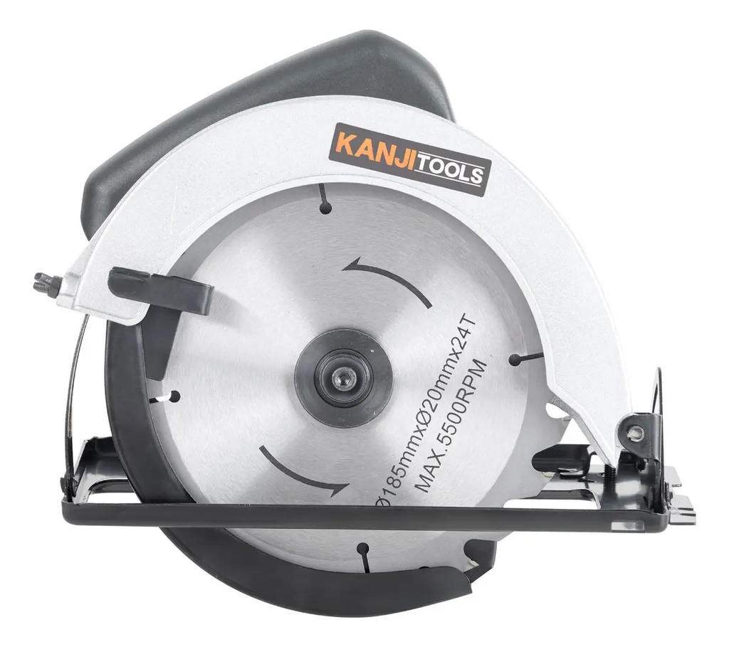 Sierra Circular Eléctrica Disco 185mm 1400w Kanji Tools Kjt-sc14001gb Color Negro Gris