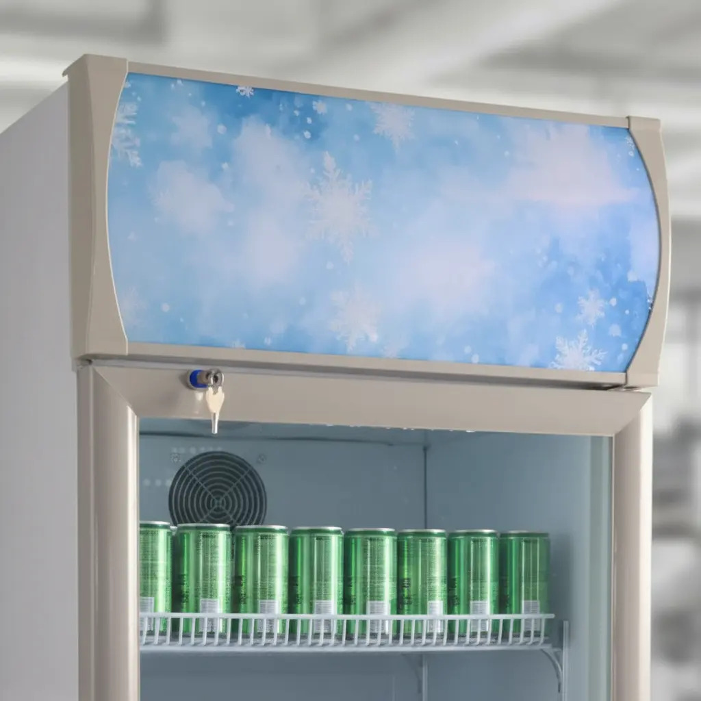 Heladera Exhibidora Telefunken De 330 L Con Puerta De Vidrio Y Ruedas Plateado