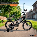 Bicicleta Infantil Corvo Rodado 16 Rueditas Acero Negro 16  