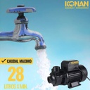 Bomba Periferica Konan 1/2hp Altura 28mts Caudal 28 L/min Negro 50 Hz Monofásica
