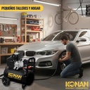 Compresor De Aire Con Kit Konan 40 Lts 2hp 8 Bar 135 L/min Doble Salida Manometro Monofasico Negro 50 Hz Monofásica
