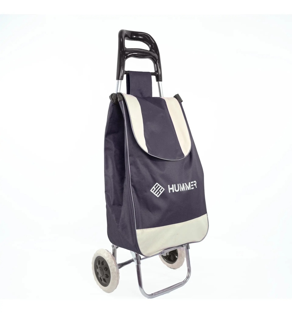 Changuito De Compras Reforzado 35 L Plegable Mercado Y Hogar Negro
