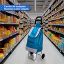 Changuito De Compras Reforzado 35 L Plegable Mercado Y Hogar Celeste