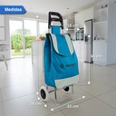 Changuito De Compras Reforzado 35 L Plegable Mercado Y Hogar Celeste