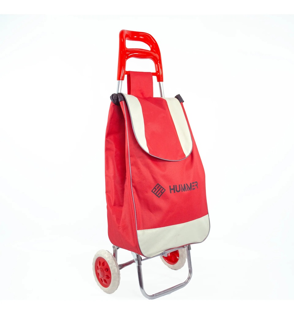 Changuito De Compras Reforzado 35 L Plegable Mercado Y Hogar Rojo