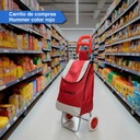 Changuito De Compras Reforzado 35 L Plegable Mercado Y Hogar Rojo