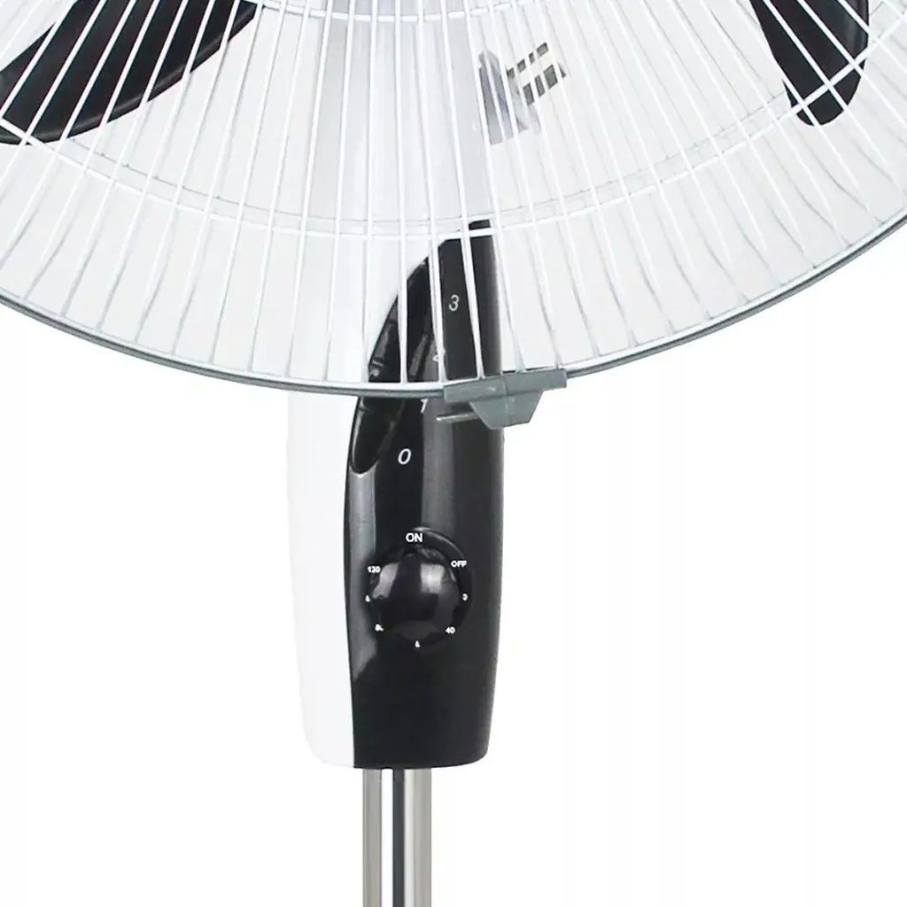 Ventilador De Pie Kanjihome Kjh-fh1212 De 20 Pulgadas 95w Color De La Estructura Blanco 50.8 Cm Negro Plástico 5