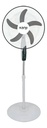 Ventilador De Pie Kanjihome Kjh-fh1212 De 20 Pulgadas 95w Color De La Estructura Blanco 50.8 Cm Negro Plástico 5
