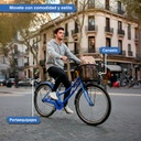 Bicicleta De Paseo Rodado 27 Playera Acero Con Canasto Kanji Azul 27  
