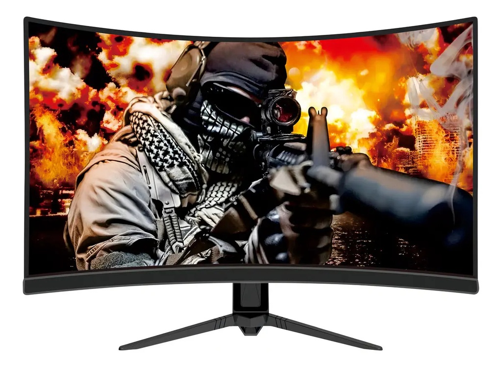 Monitor Gamer Curvo De 27 Pulgadas Fhd 180hz C/luz Kanji Serie Z Kj-mngmx27c Negro