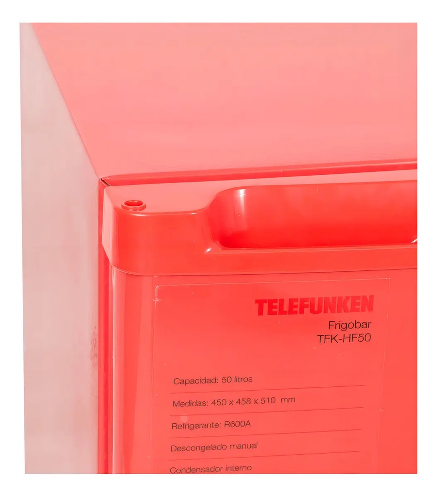 Heladera Frigobar Telefunken 50 Litros Rojo Tfk-hf50-r