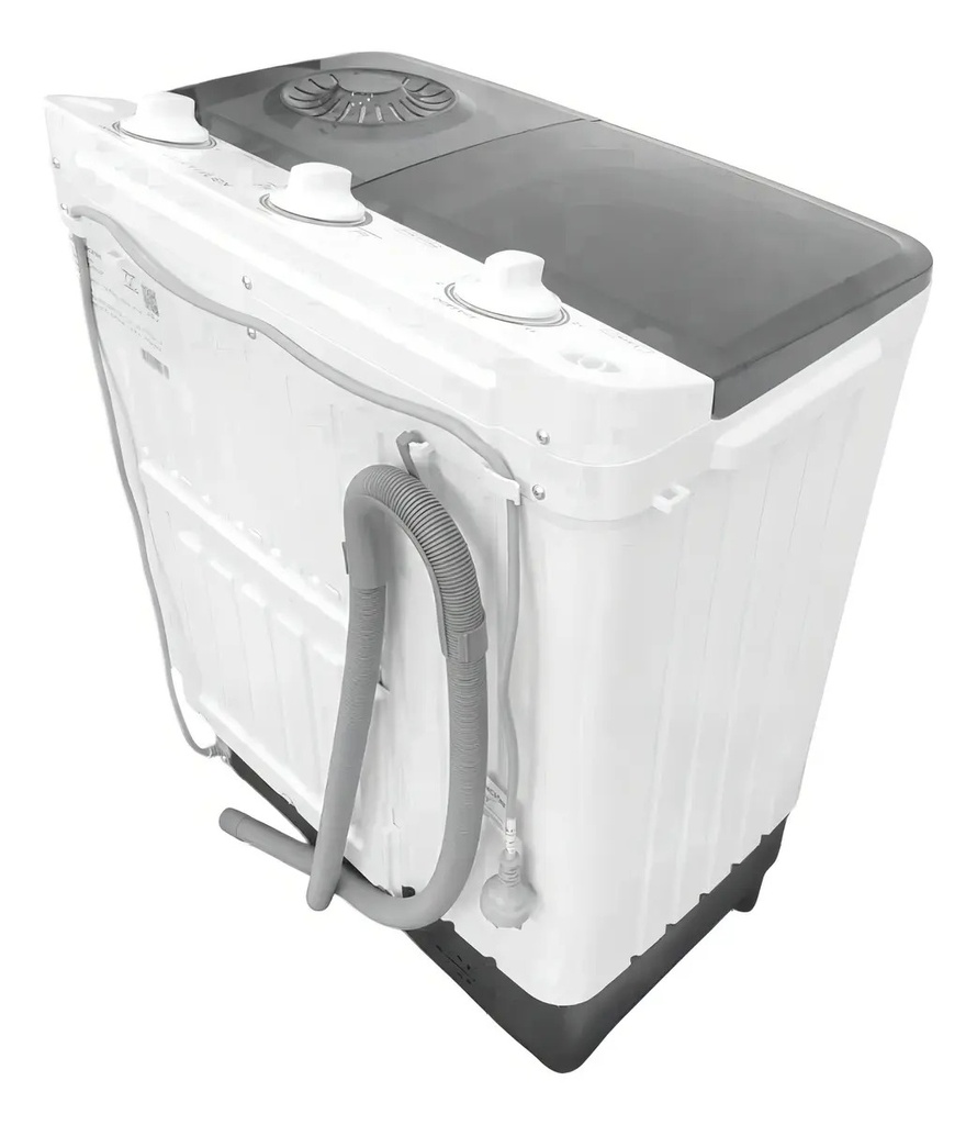 Lavasecarropas Semiautomático Kanji Twin Lava & Seca 5kg Con Bomba De Extracción Xpb55-655sp Blanco