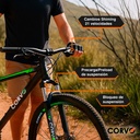 Bicicleta Mountain Bike Corvo R29 Aluminio Suspensión 21v Negro/verde 29