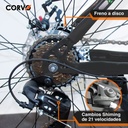 Bicicleta Mountain Bike Corvo R29 Aluminio Suspensión 21v Negro/verde 29
