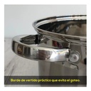 Cacerola Olla 20 Cm Acero Triple Fondo Jovifel Plateado Plateado