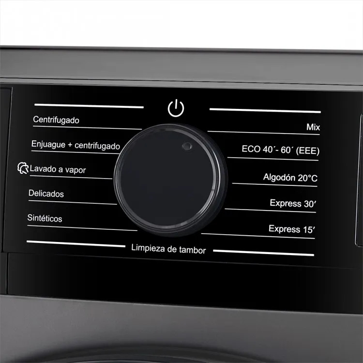 Lavarropas Automático Microsonic 8kg Inverter Frontal Gris Blanco