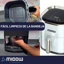 Freidora De Aire Sin Aceite Midow 3.5 Lts 1200w Display Led Negro