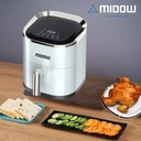 Freidora De Aire Sin Aceite Midow 3.5 Lts 1200w Display Led Negro