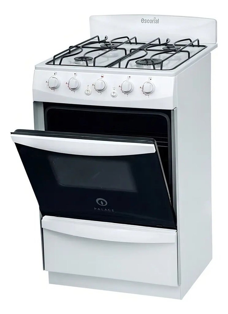 Cocina Escorial Palace Cristal Gas Envasado 51cm Blanco
