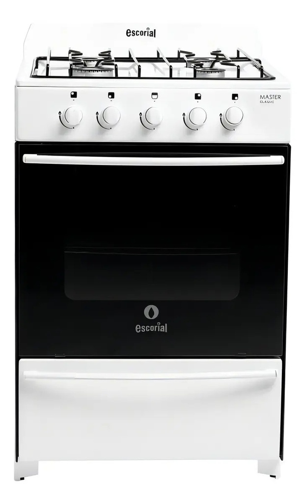 Cocina A Gas Escorial Master Classic S2 56cm Blanca Blanco