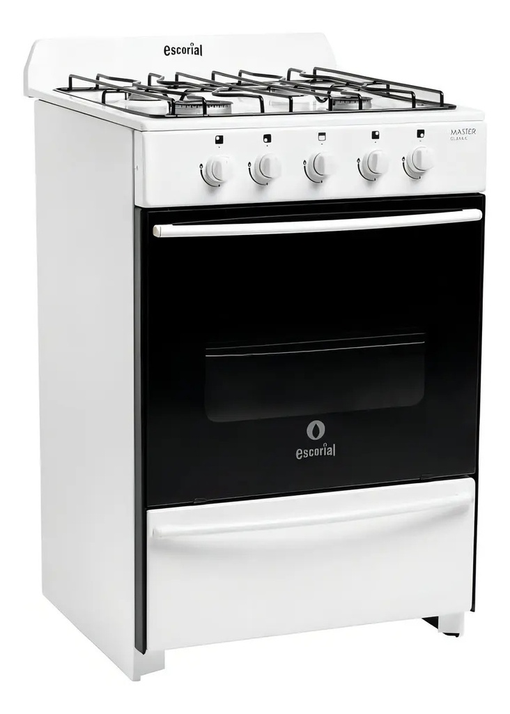 Cocina A Gas Escorial Master Classic S2 56cm Blanca Blanco