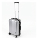 Valija Carry 20  Aeropostale Ruedas 360 Candado C/ Plata Plateado Rayas