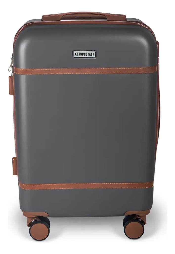 Set 3 Valijas Aeropostales 20 24 28 Rig R360 C/gris/marrón Gris Lisa