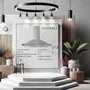 Campana Turena Piramidal 60 Cm  Led  Motor/turbo 220v Acero Inoxidable