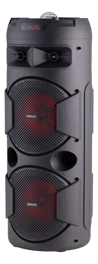 Parlante Torre Paradis Max 900w Con Bluetooth Luces Led Negro