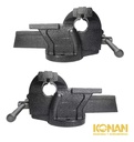 Morsa De Banco Konan Kmo/3 90x75mm Con Yunque Profesional Fija Gris
