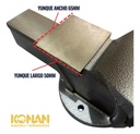 Morsa De Banco Konan Kmo/3 90x75mm Con Yunque Profesional Fija Gris
