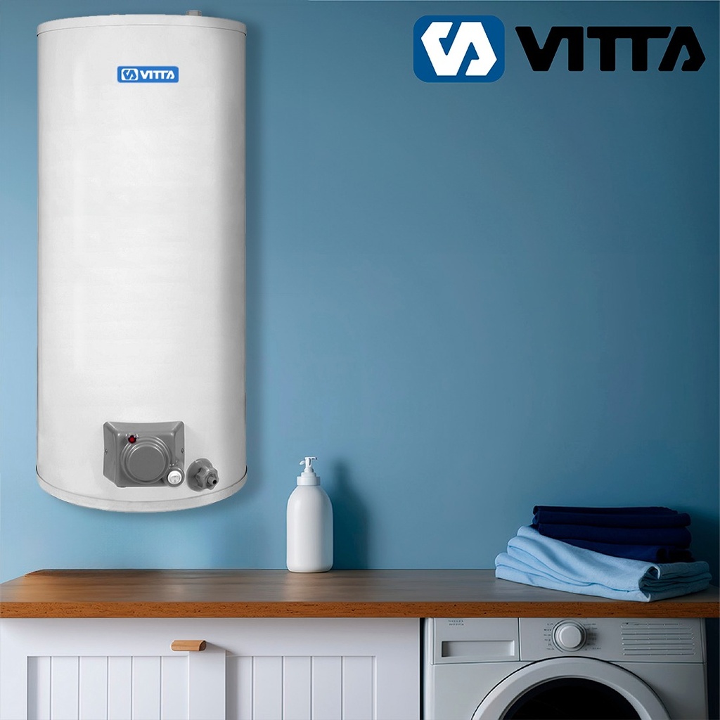 Termotanque Vitta Electrico Doble Carga 92l Blanco - 220v.