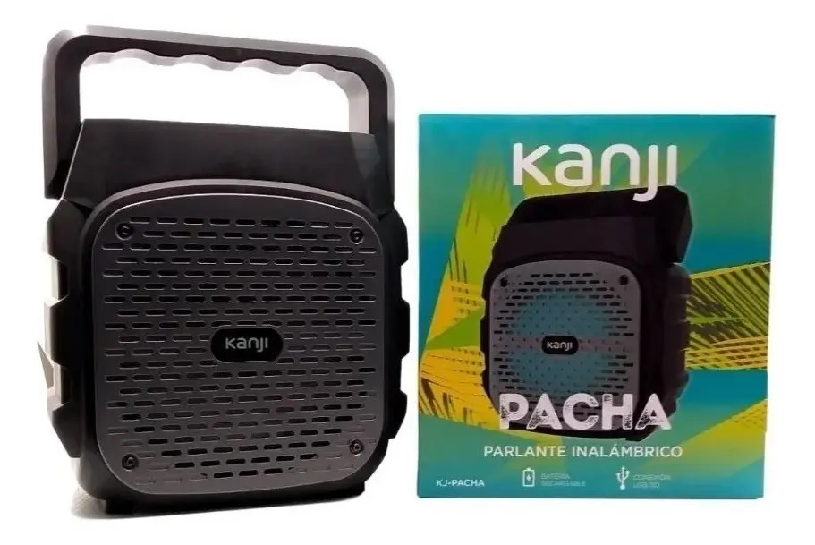 Parlante Bluetooth Portátil 15w Kanji Pacha Kj-pacha. Negro