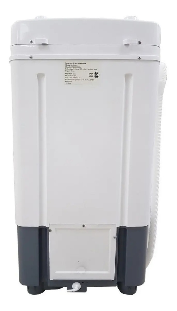 Lavarropas Semi Automático Carga Enjuague 6 Kg Kanji Xpb60. Blanco