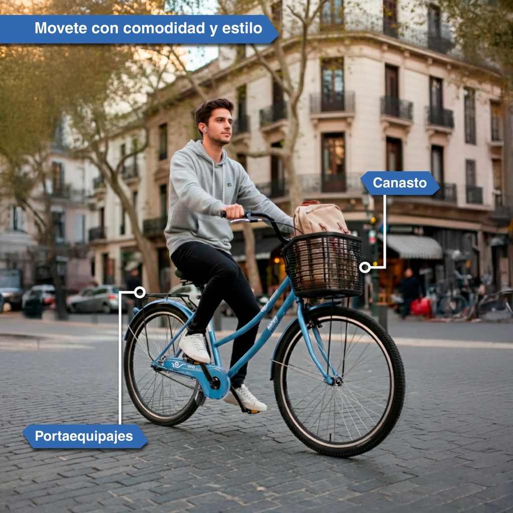 Bicicleta Kanji On Whells Paseo 27" Turquesa KJW-27ACECAN-T