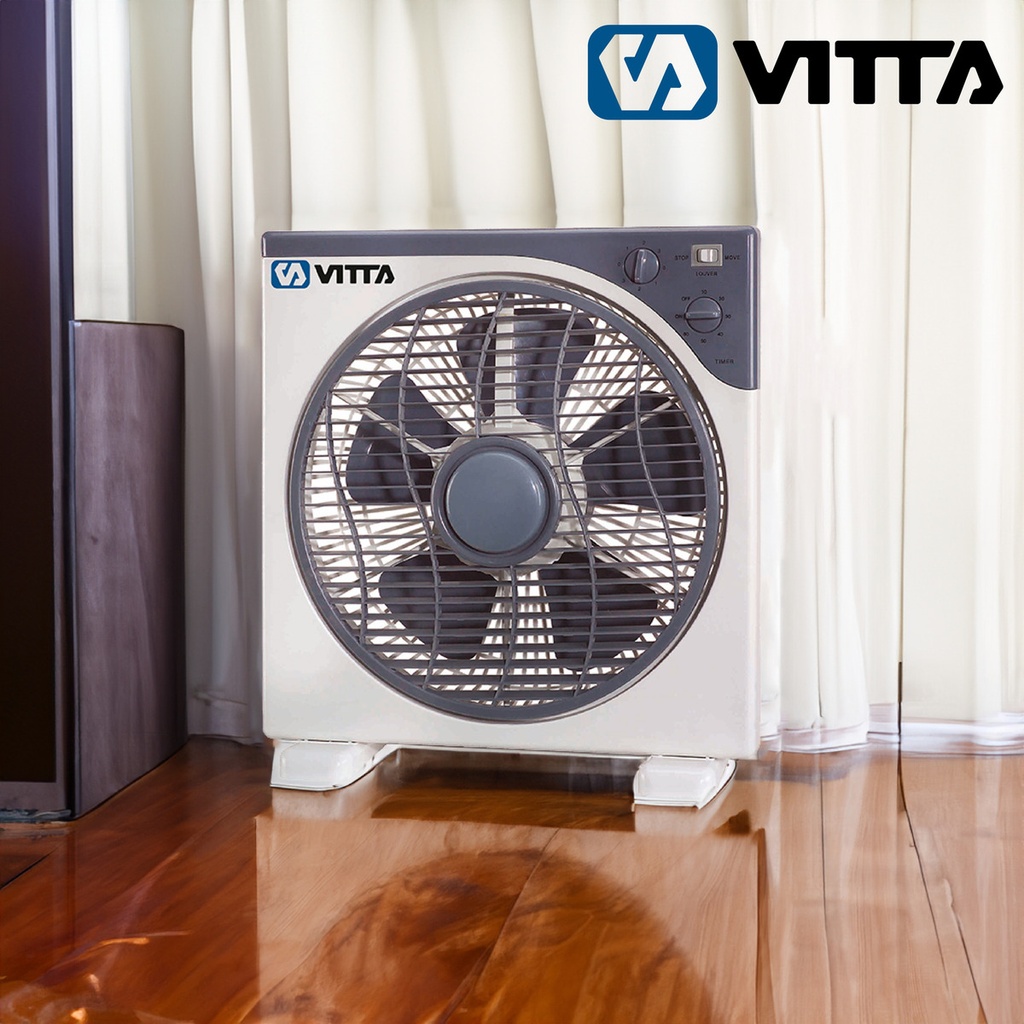 Ventilador Turbo 12 - 40w Vitta Potente 5 Aspas Timmer 5 Gris 30 Cm 50 Hz Blanco Plástico