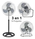 Ventilador Kanji Kjh-1811 18  De Diámetro 1.7m 3 En 1 Con 3 Palas De Metal 90w 45.72 Cm Negro Gris
