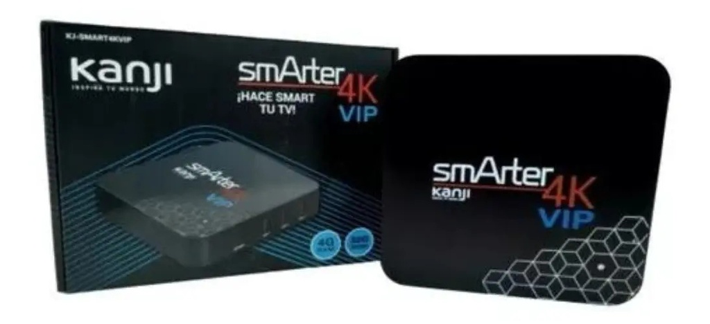 Tv Box Kanji Smarter 4k Vip 4gb 32gb Usb - Hdmi Pro Negro Estándar