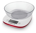 Balanza De Cocina Marca Ultracomb Modelo Bl-6002 Capacidad Máxima 3 Kg Color Blanco/rojo