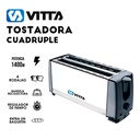 Tostadora 1400w Metal 4 Panes 6 Niveles - Vitta