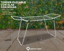 Tender Para Tu Casa Soga Color Blanco De 161cm X 56cm X 88cm Desplegado