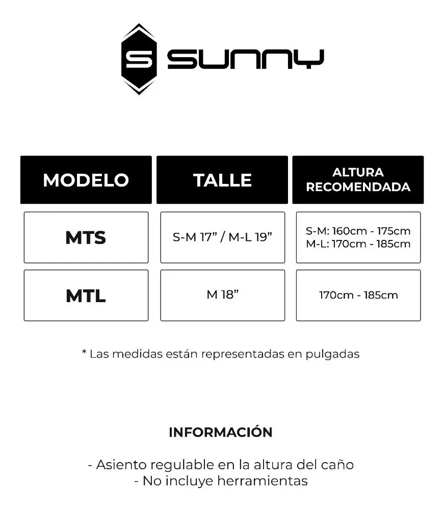 Bicicleta Sunny Mtl 290 R29 M Shimano Negro/celeste R29 Negro M