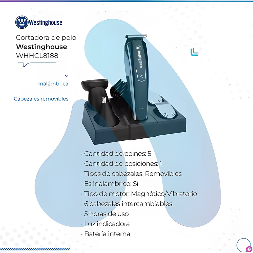 Maquina Cortadora De Barba Accesorios 6 Funciones Carga Usb