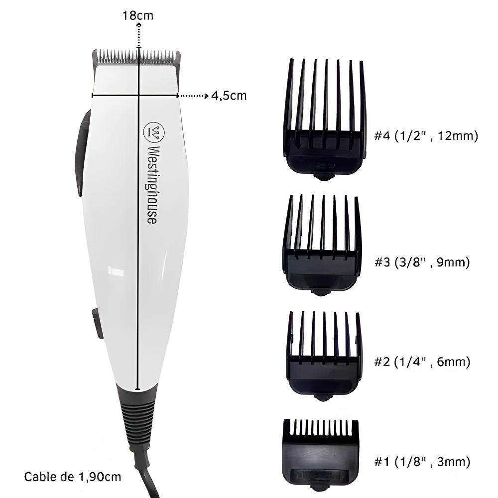 Cortadora De Pelo Westinghouse Con Cabezal De Acero Whhcl908