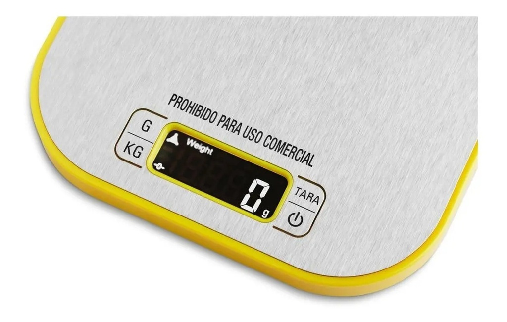 Balanza De Cocina Digital Yelmo Bl-7001 Peso Máximo 3kg Amarillo/gris 3 Kg