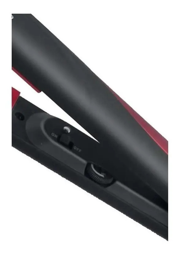 Planchita De Pelo Ultracomb Gloss Ap-4402 Negra Y Roja 220v Negro