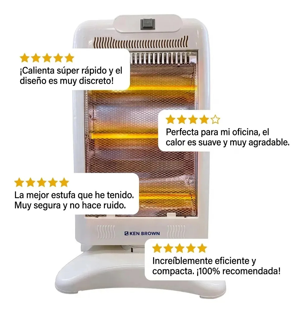 Calefactor KEN BROWN 3 Velas 1200 Watts (KB-2001)